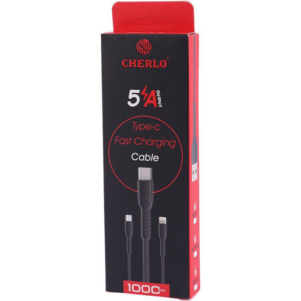 کابل تبدیل USB به usb-C برند چرلو مدل CH-TC09 طول 1 متر