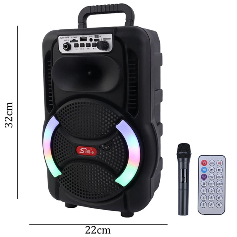 اسپیکر بلوتوثی سینگ ای ZQS8166W + میکروفون و ریموت کنترل